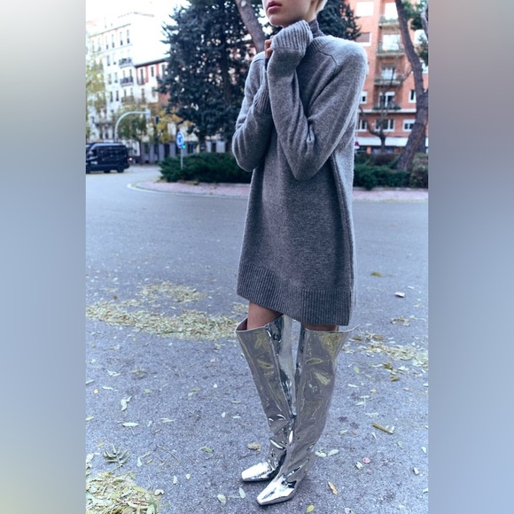 METALLIC OVER THE KNEE BOOTS - Picture 15 of 16